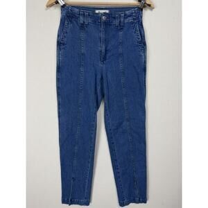 Madewell The Perfect Denim Straight Leg Jean Women's 25 Front Seam Slit